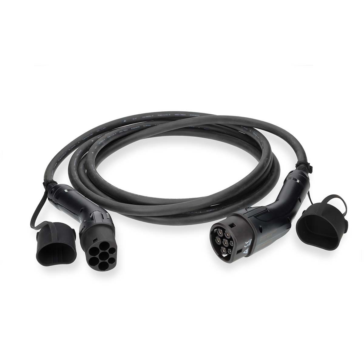 Nedis Kabel voor elektrische voertuigen | Cable Type 2 | 32 A | 22000 W | 3-fasen | 5.00 m | Zwart | Gift Box - EVCA22KWBK50