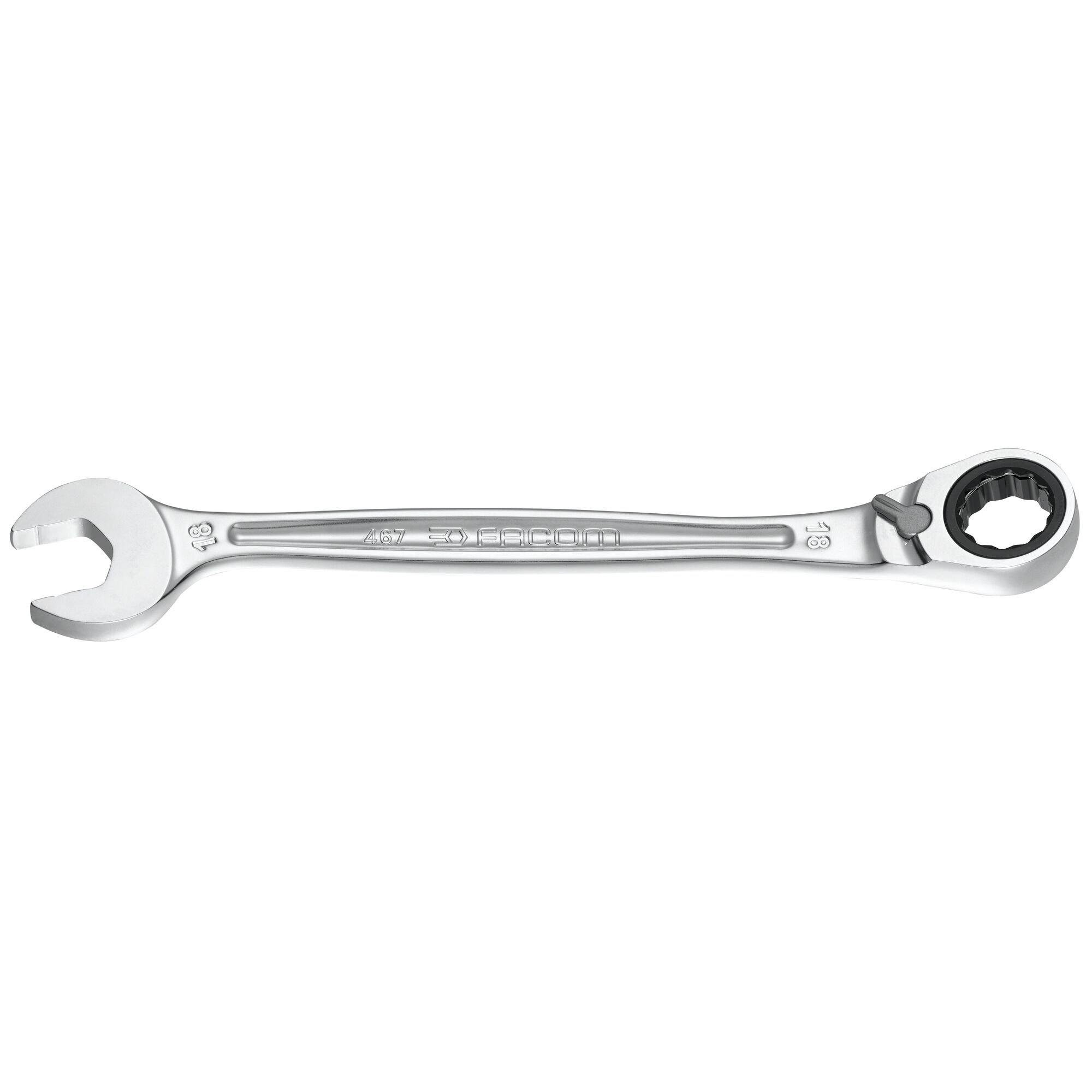 Facom 467B - Ultra Grip Ratelringsteeksleutels | Metrische Maten - 467B.18PB