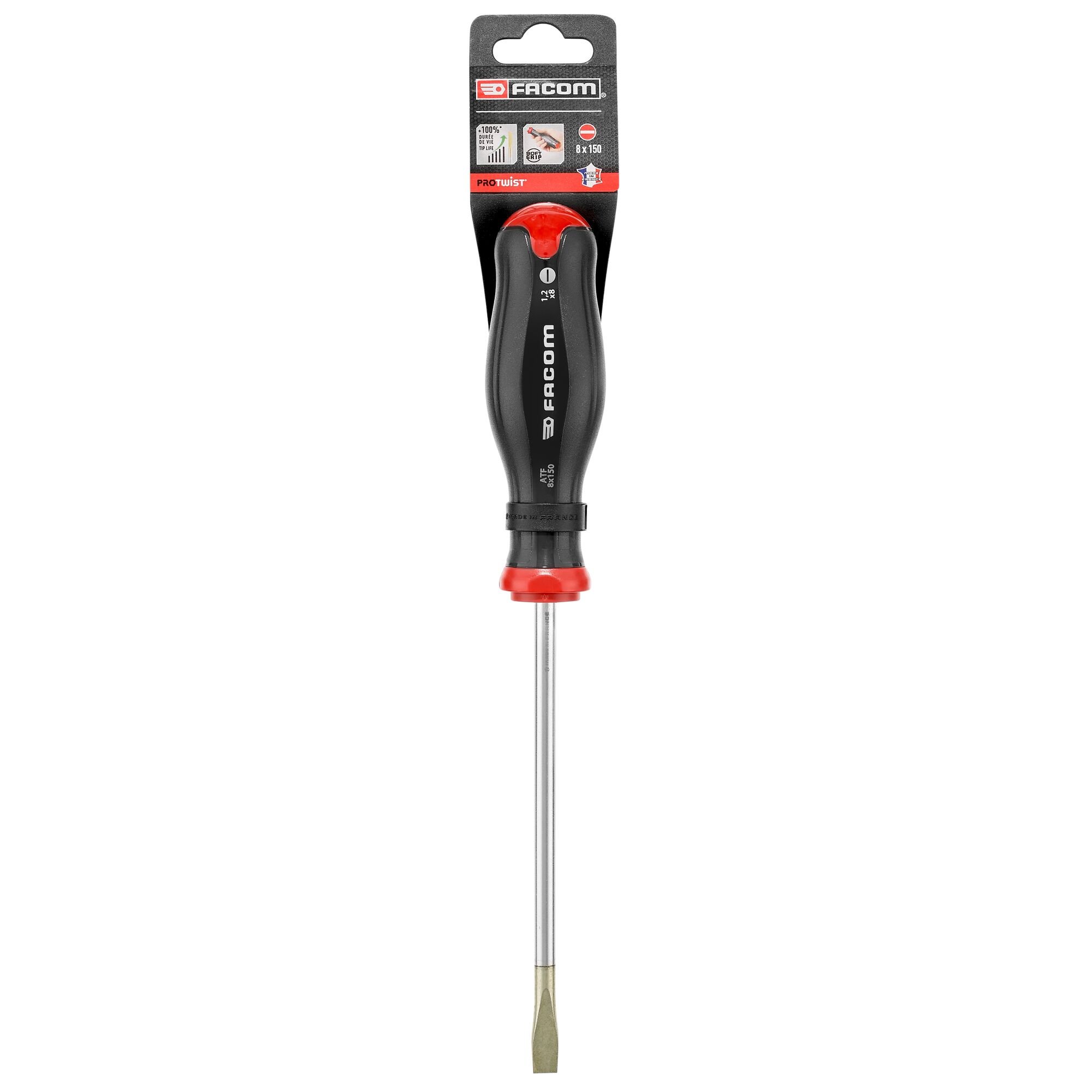 Facom ATF - Protwist® Schroevendraaier voor Sleufschroeven - Gesmeed Bled | 8 x 150 mm - ATF8X150PB