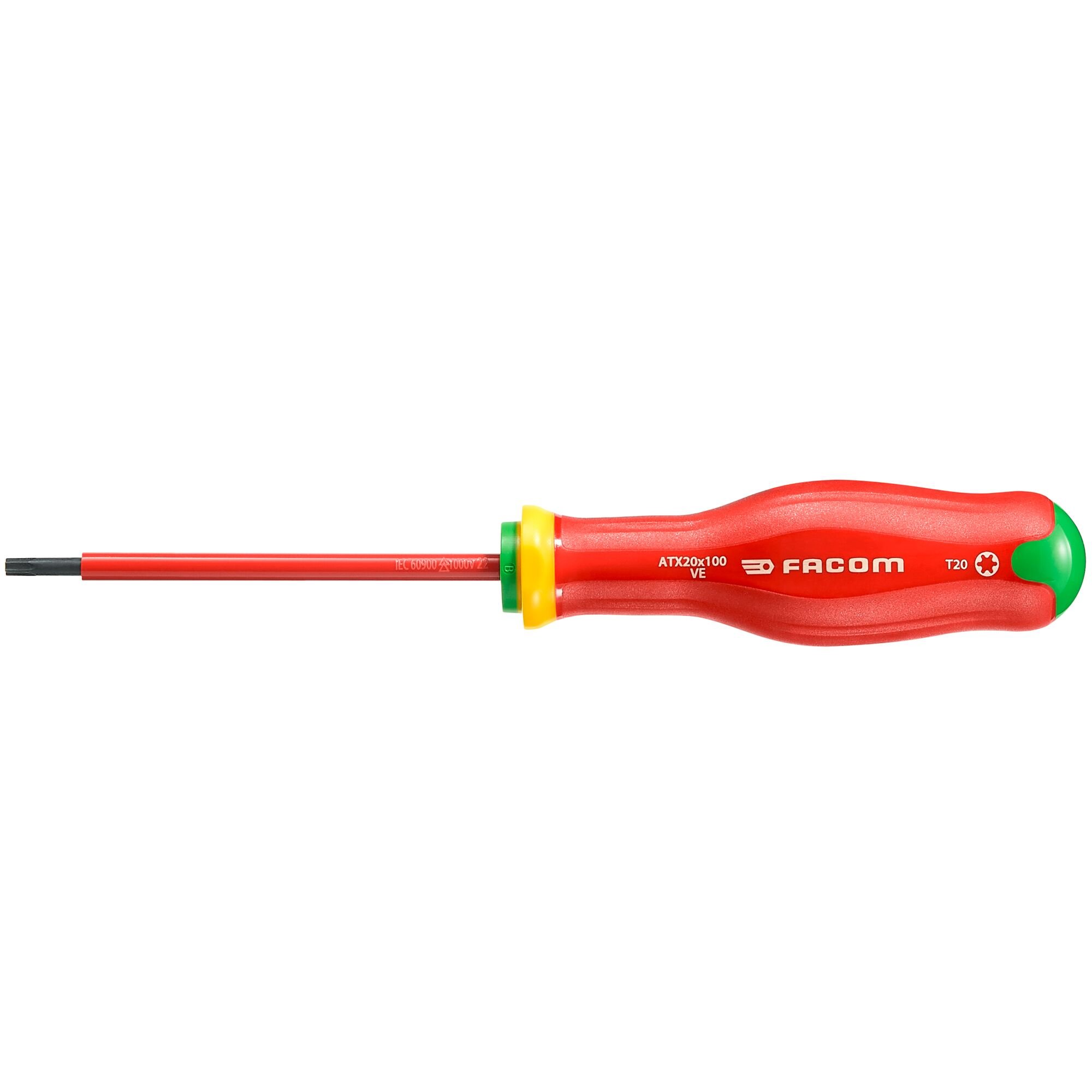 Facom Geïsoleerde Protwist® Schroevendraaier | 1000 Volt | Torx® | 20 x 100 - ATX20X100VE