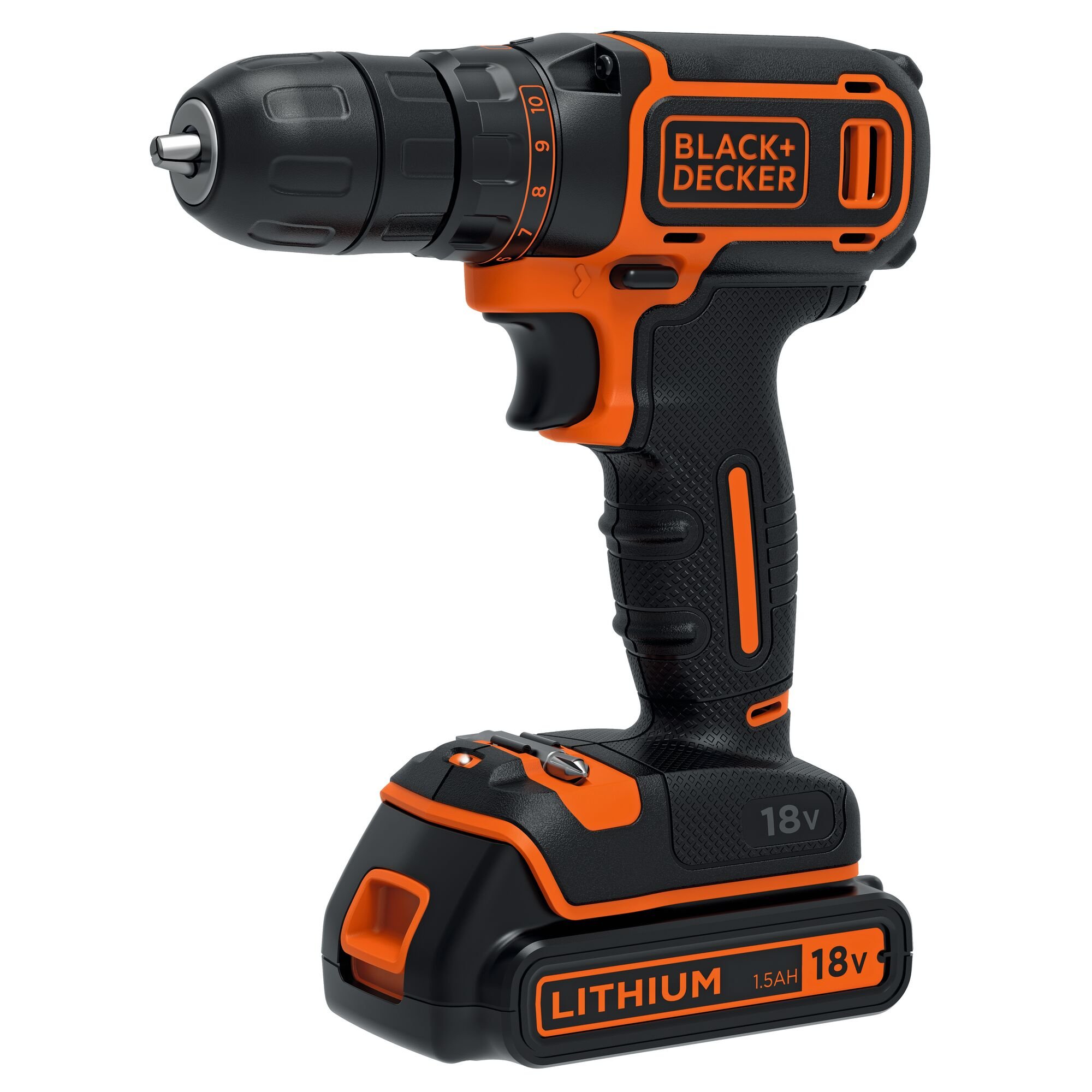 BLACK+DECKER BDCDC18 18V 1.5Ah Schroefboor - 1 snelh | 1x 18V 1.5Ah accu + 200mA Lader - BDCDC18-QW