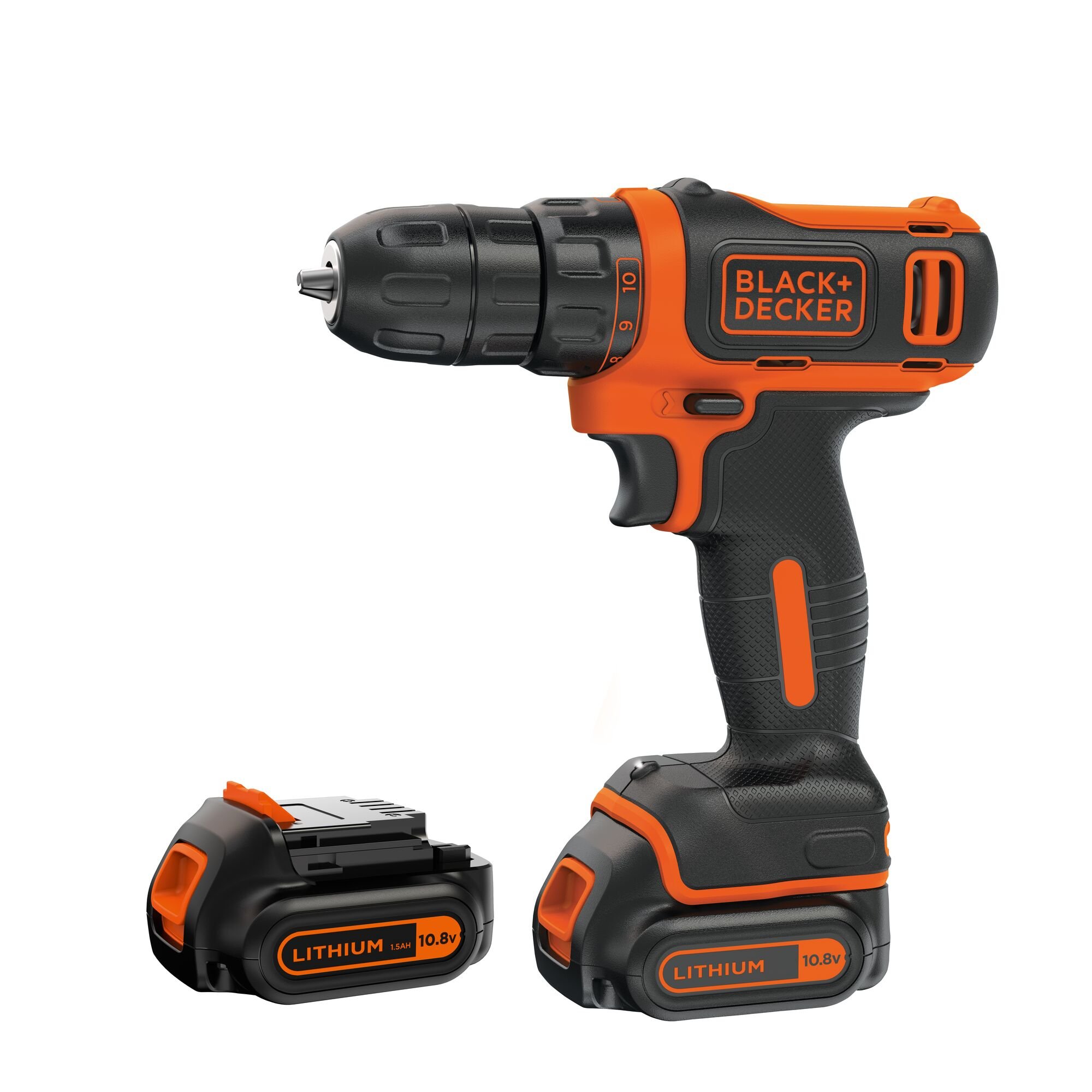 BLACK+DECKER BDCDD12KB 10.8V 2x1.5Ah Schroefboor - Koffer | 2x 10.8V 1.5Ah accu's + 400mA lader | Koffer - BDCDD12KB-QW