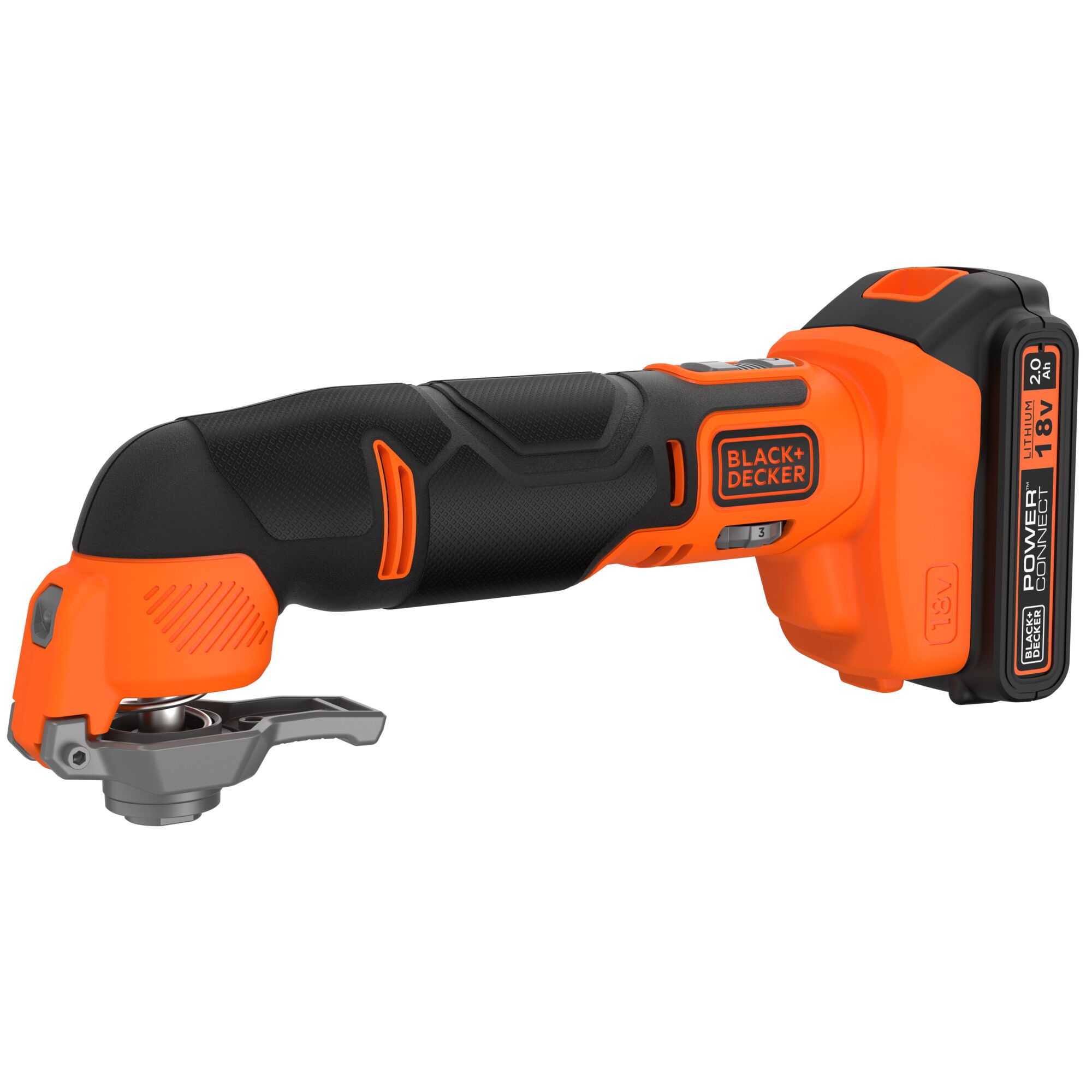 BLACK+DECKER BDCOS18D1K 18V 2.0Ah Oscillerende multitool in koffer | 1 18V 2.0Ah accu + 1A Lader | In koffer | 20 accessoires - BDCOS18D1K-QW