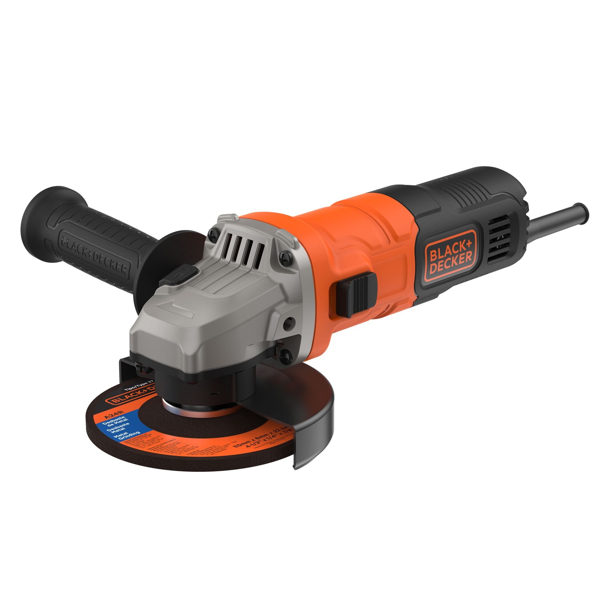 BLACK+DECKER BEG010 710W 115mm haakse slijper | 115mm beschermkap | Zijhandgreep - BEG010-QS