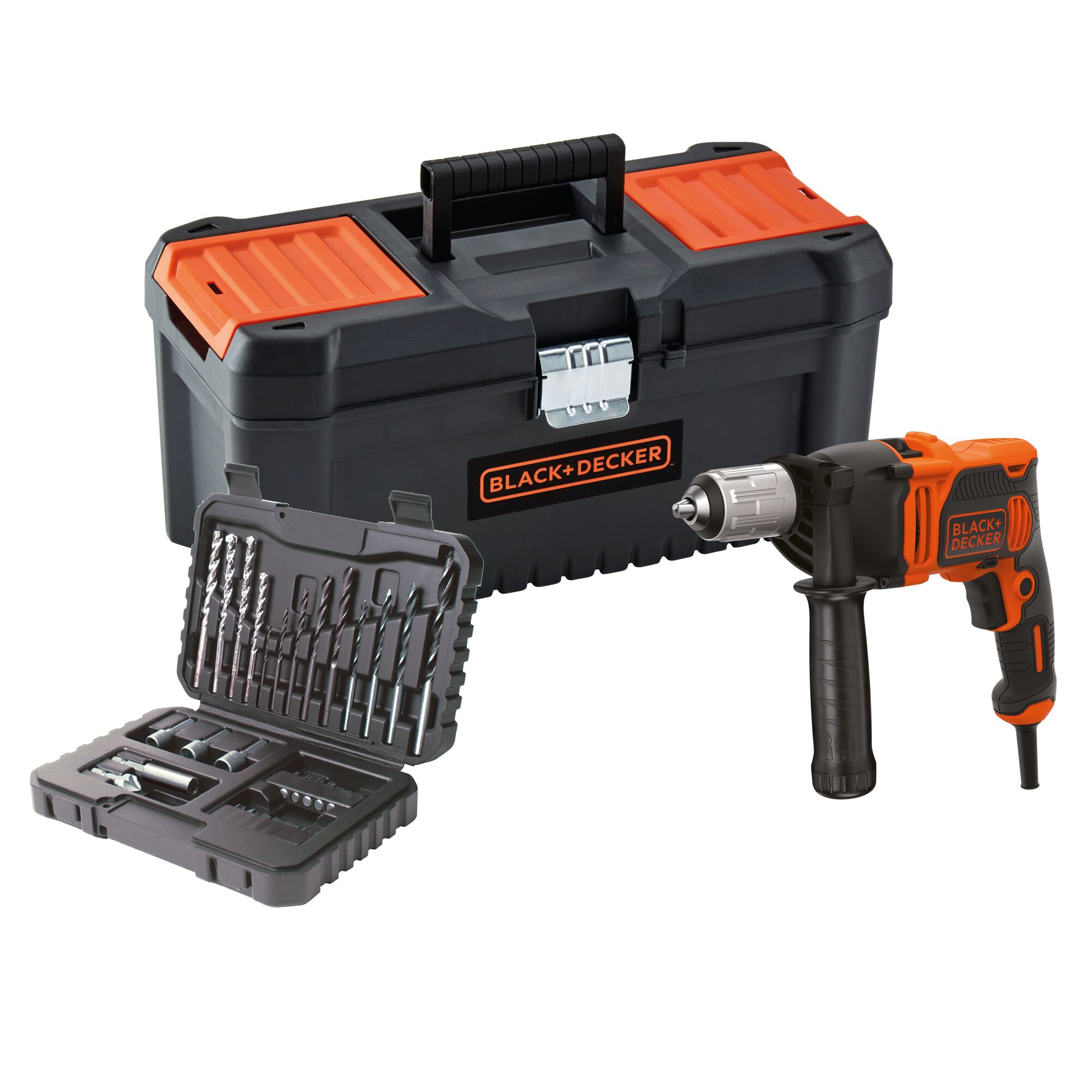 BLACK+DECKER BEH850KA32 KIT: 850W Klopboormachine met 32-delige accessoireset in koffer - BEH850KA32-QS