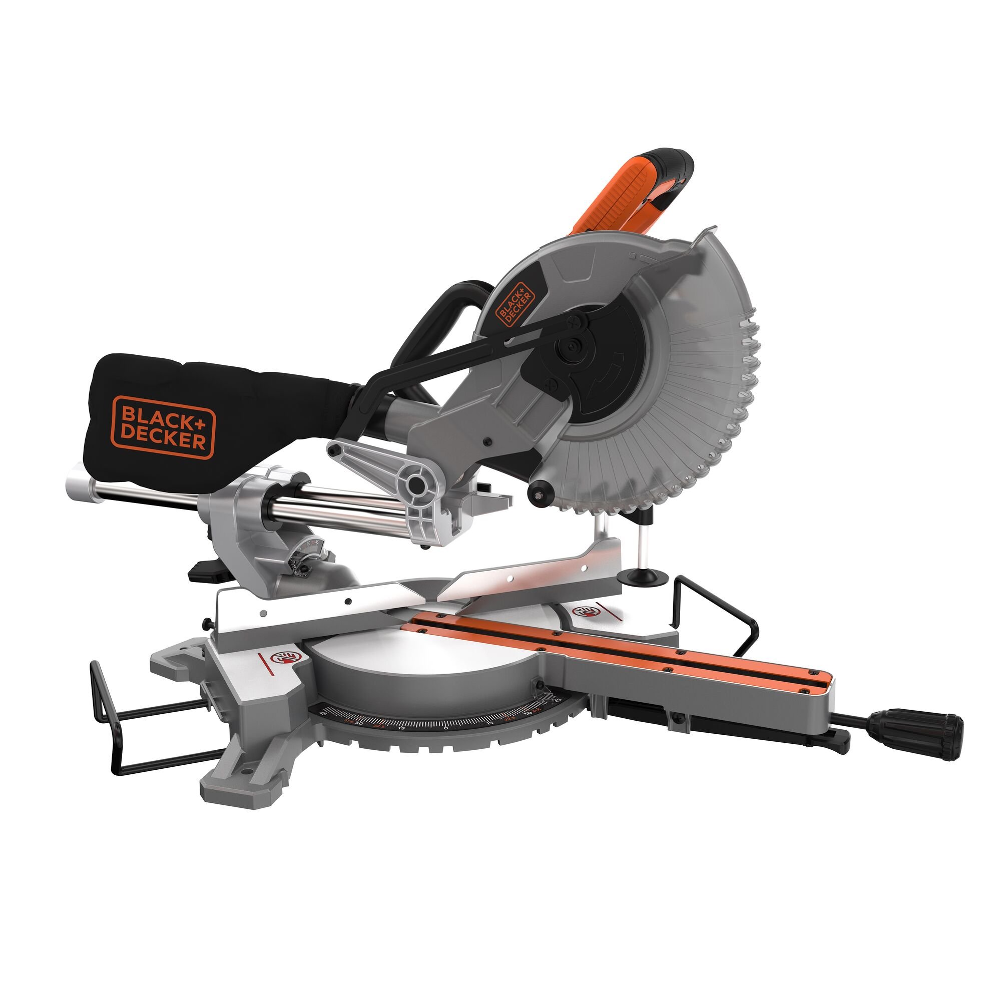 BLACK+DECKER BES700 1600W 216mm Afkort- en verstekzaag | 1x Zaagblad 48 hardmetalen tanden | Stofzak - BES700-QS