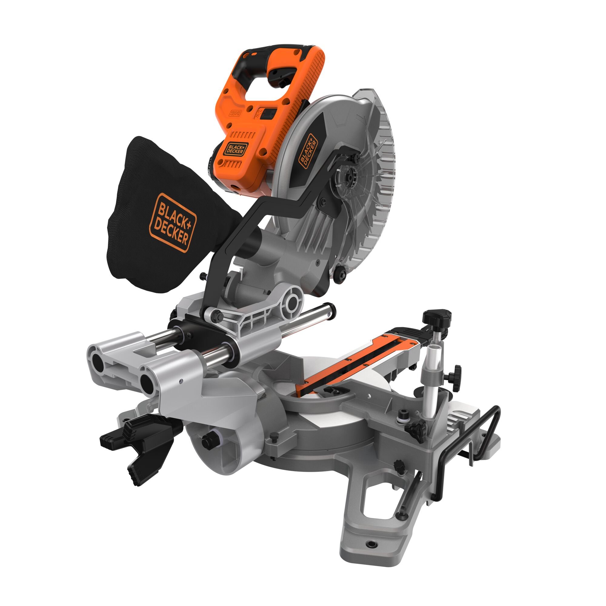 BLACK+DECKER BES701 1500W 216mm Afkort- en verstekzaag | 1x Zaagblad 24 hardmetalen tanden | Stofzak - BES701-QS