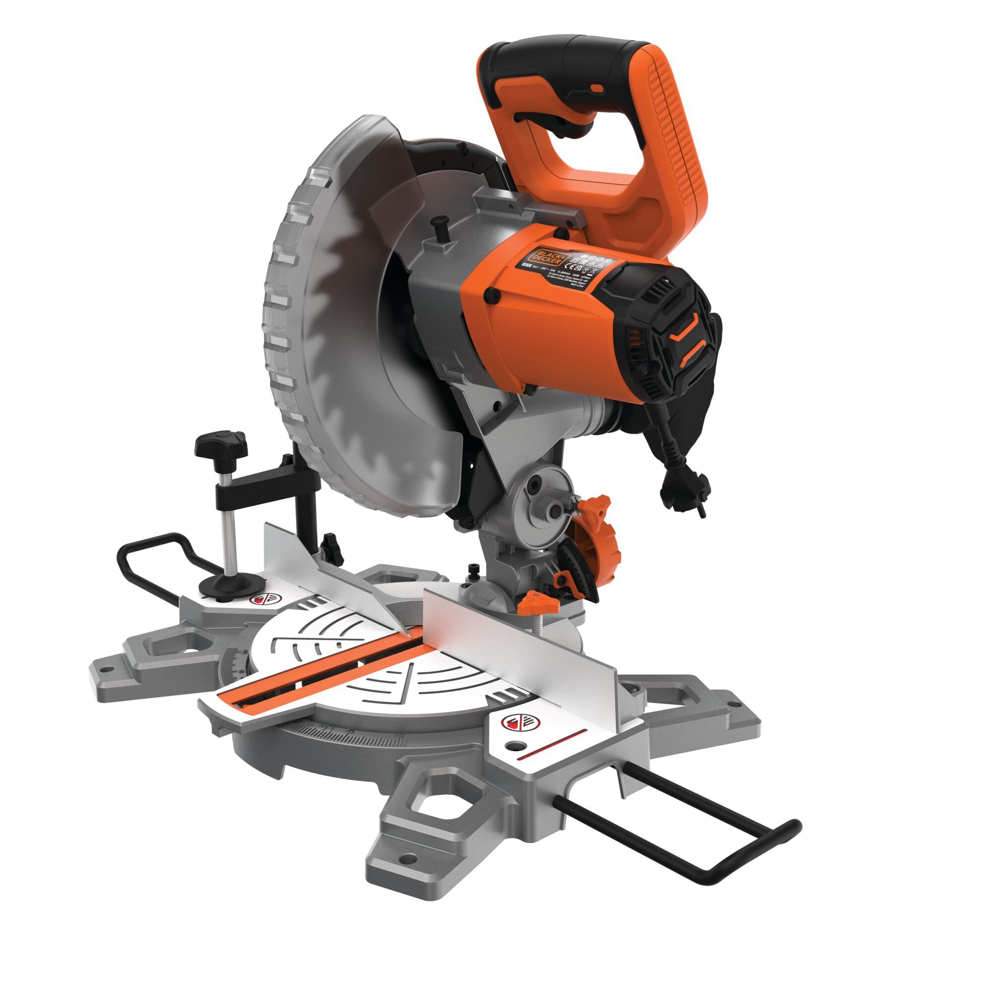BLACK+DECKER BES702 1500W 216mm Afkort- en verstekzaag | 1x Zaagblad 24 hardmetalen tanden | Stofzak - BES702-QS