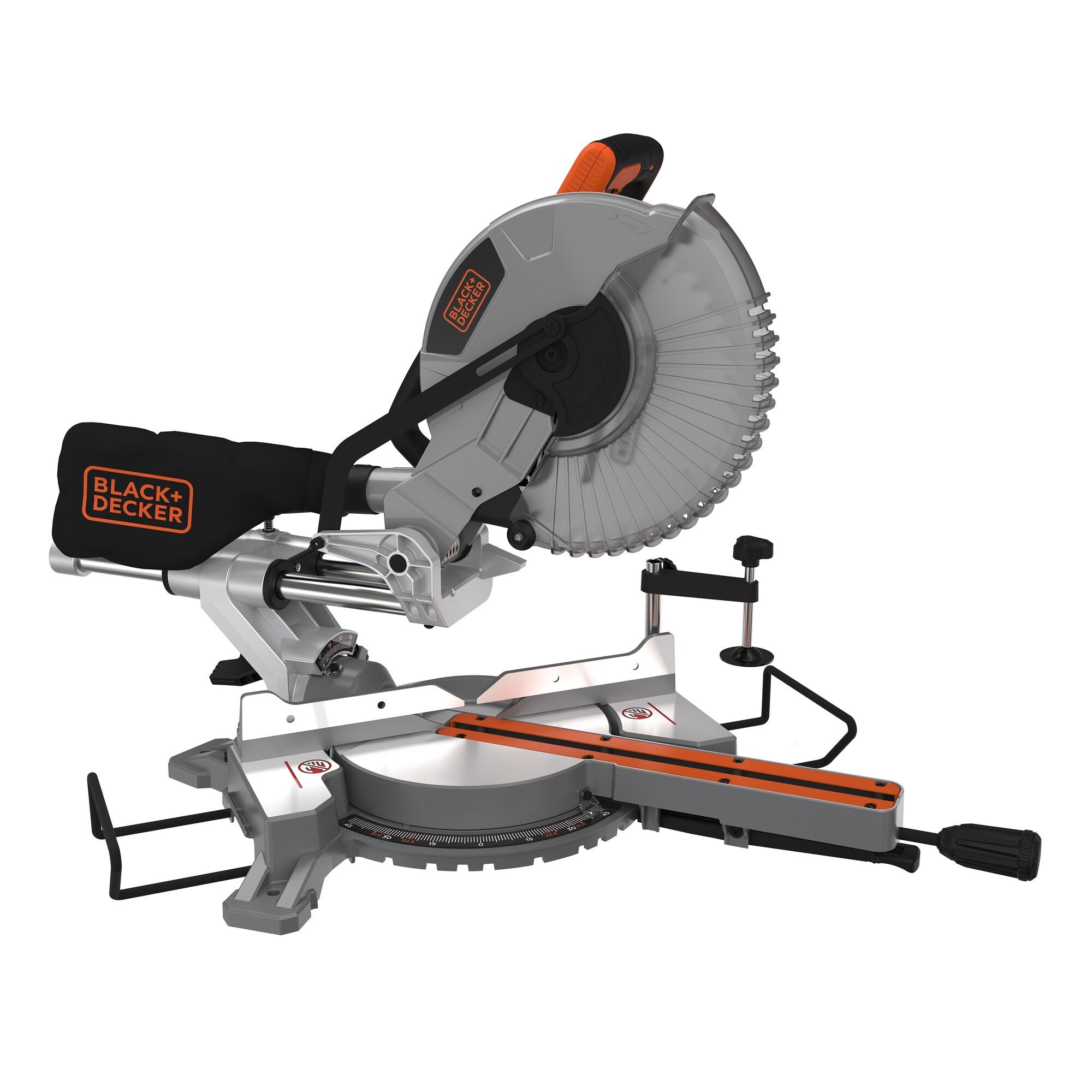 BLACK+DECKER BES710 2100W 254mm Afkort- en verstekzaag | 1x Zaagblad 48 hardmetalen tanden | Stofzak - BES710-QS
