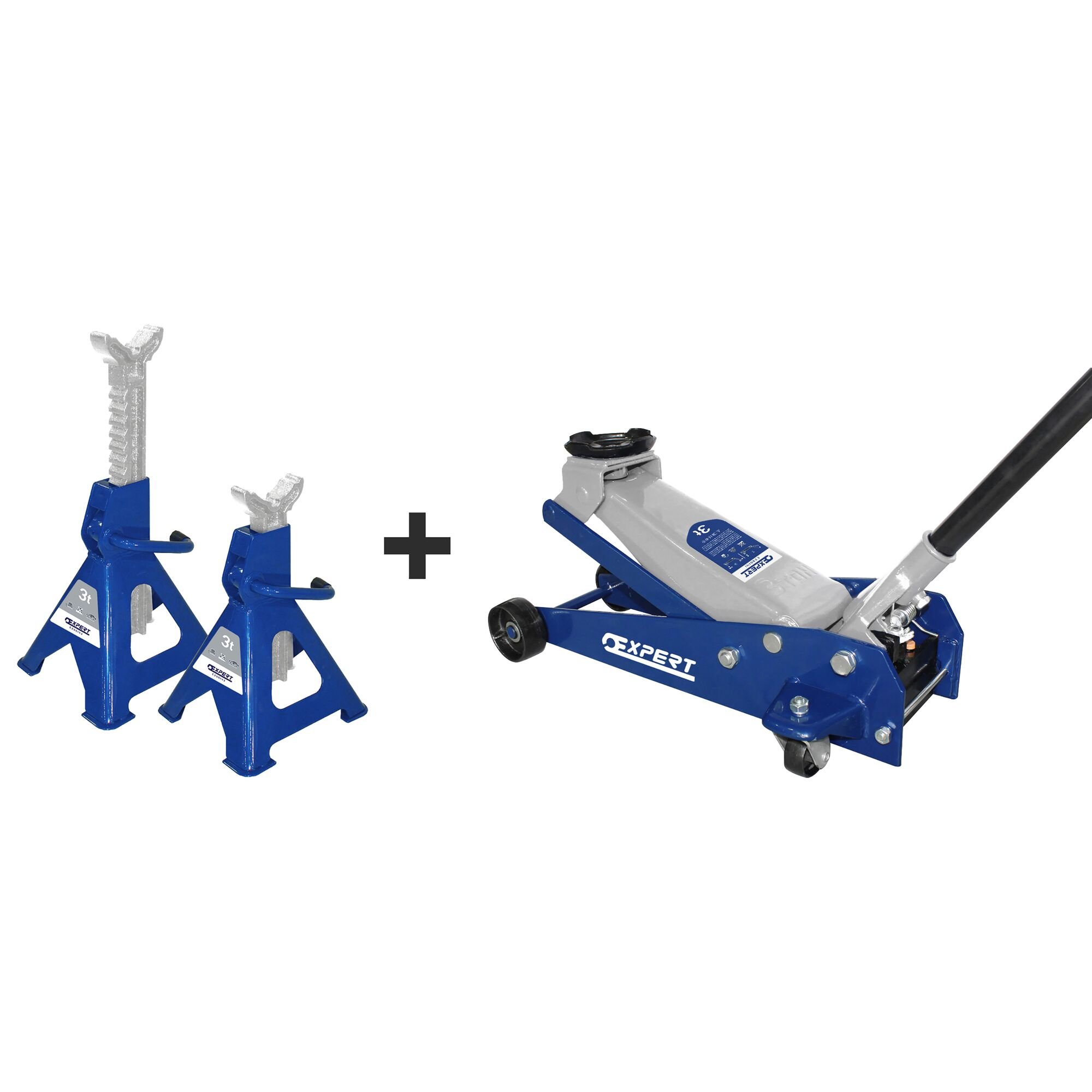 Expert by Facom Set Kriks 3,2T en Assteunen met Tandheugel | 3T - E200142