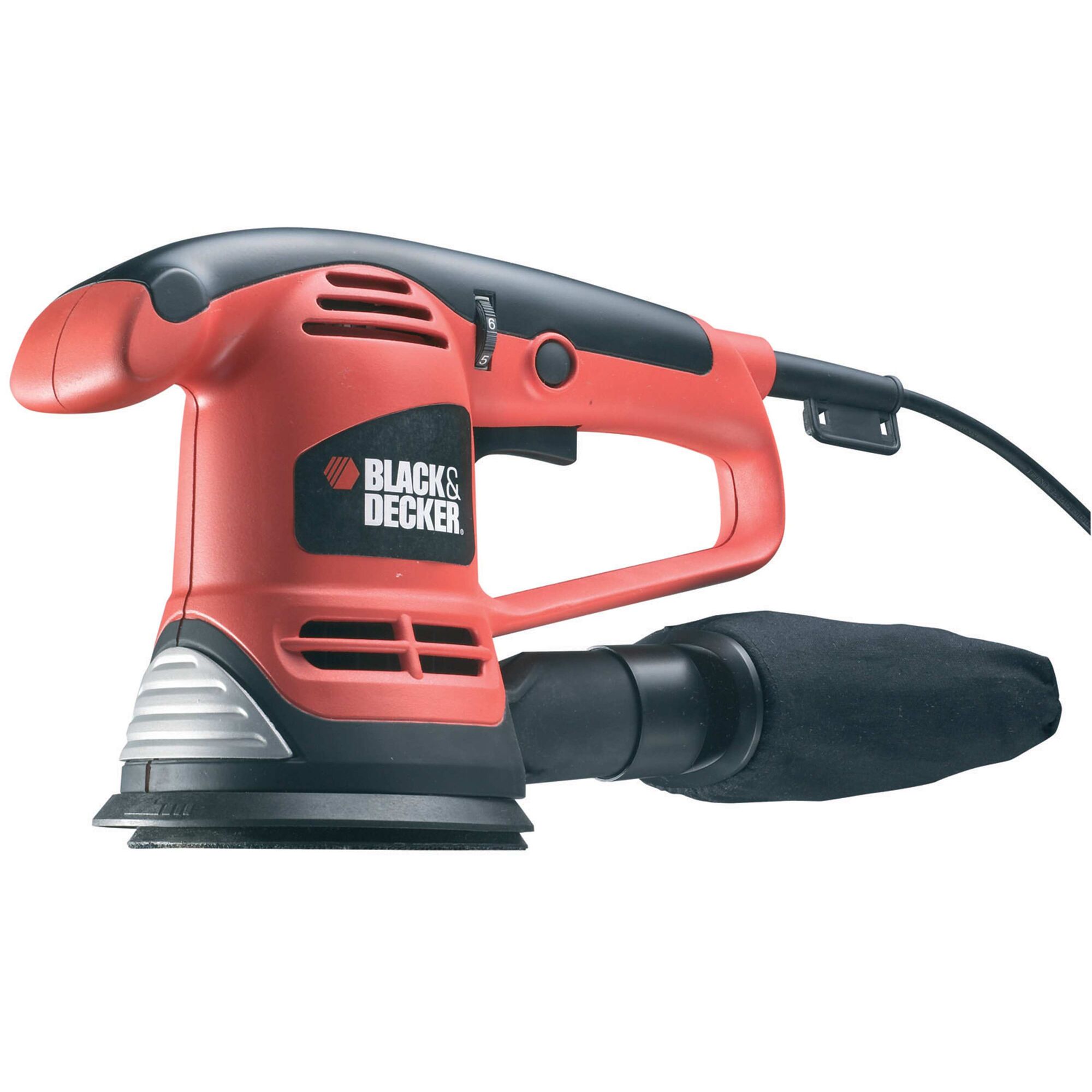 BLACK+DECKER KA191EK 480W Excentr. Schuurmachine | 3x Schuurvellen | Stofzak | In koffer - KA191EK-QS