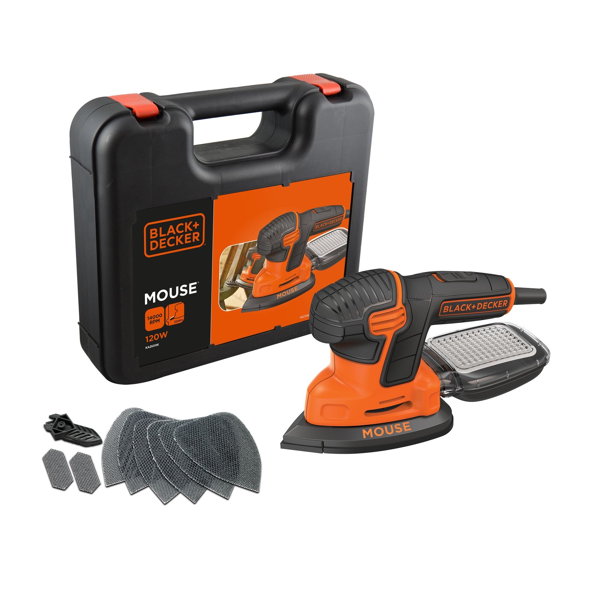 BLACK+DECKER KA2500K 120W Mouse Detailschuurmachine - KA2500K-QS