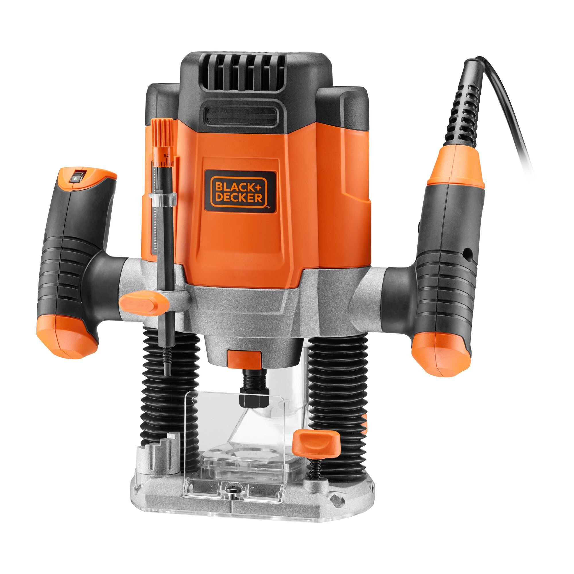 BLACK+DECKER KW1200EKA 1200W bovenfrees | 6 frezen | Parallelgeleider | Spantang | Kantgeleider | In koffer - KW1200EKA-QS