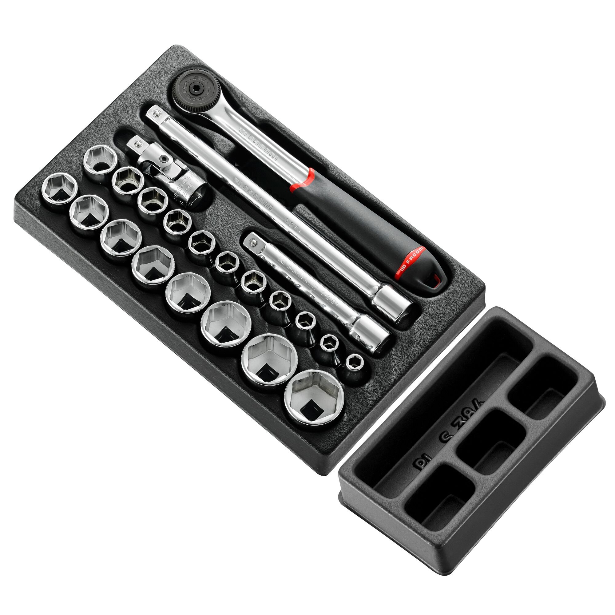 Facom Module 6-kant Metrische Doppen | 1/2” - 23 Stuks - S.161B - MOD.S161-36PB