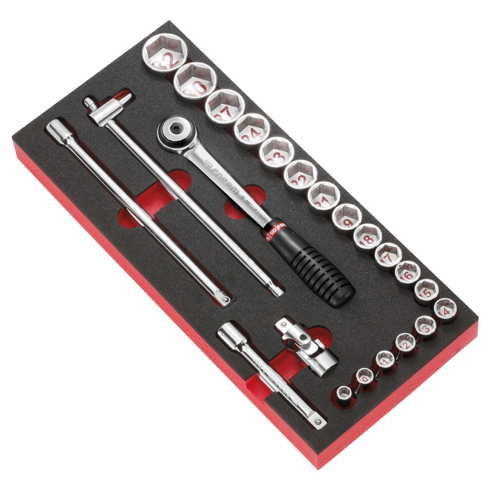 Facom Module van Foam Doppen | 1/2" 6-kant en Accessoires - S.161B - MODM.S1APB