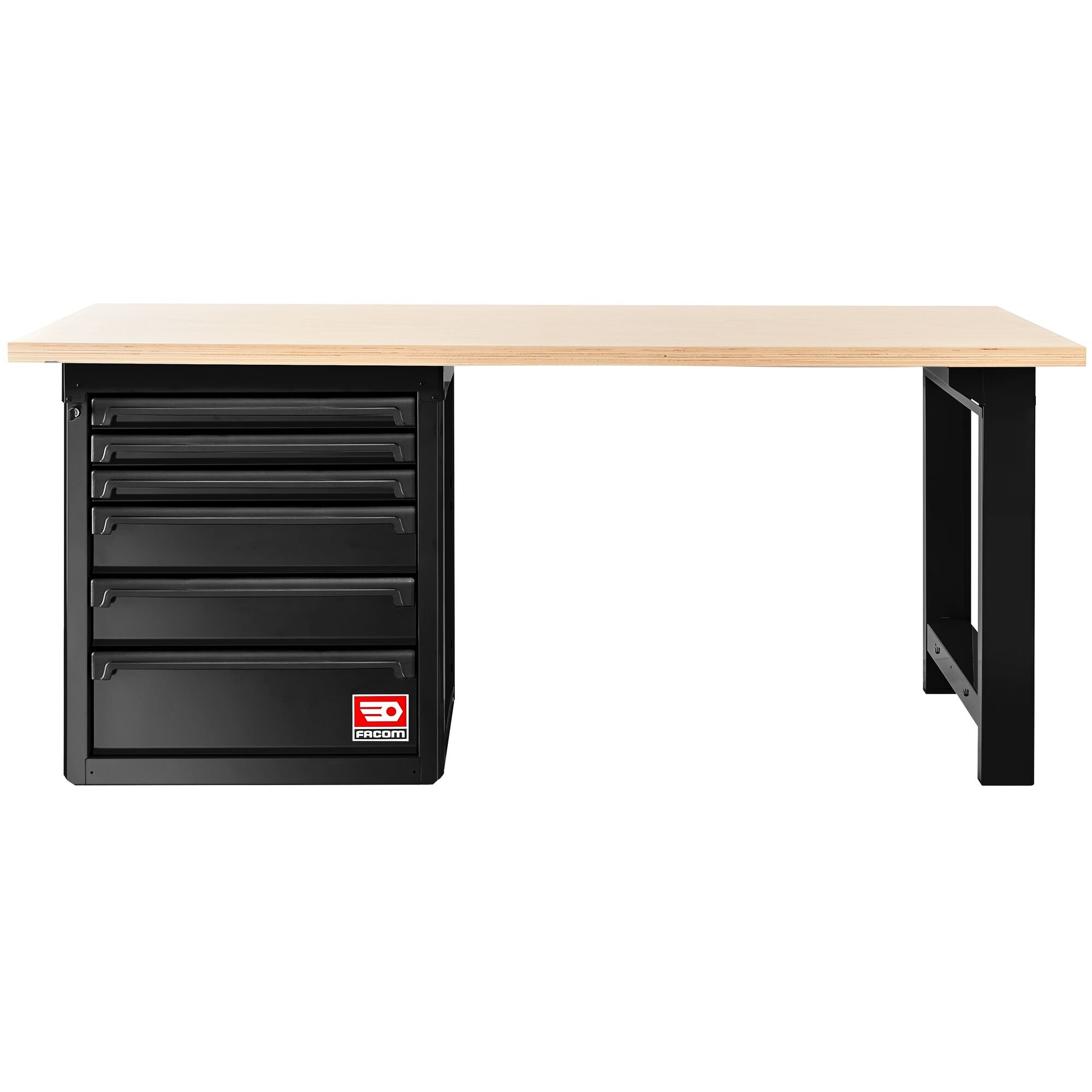 Facom RWS2 Werkbank | Houten Blad | Zwart - RWS2-2MW6DBS