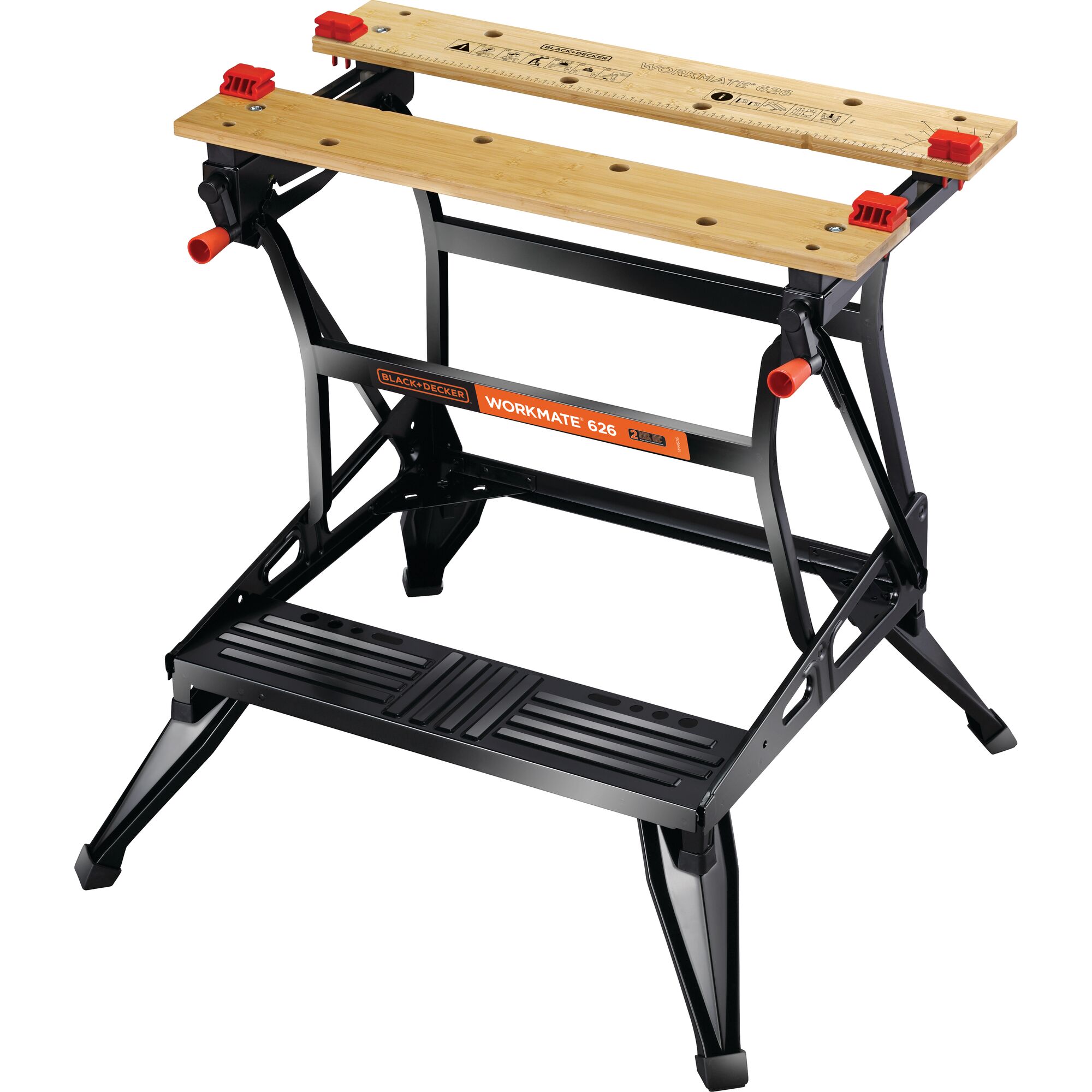BLACK+DECKER WM626 Workmate Opvouwbare Werkbank | H 595/775mm, L 74cm - WM626-XJ