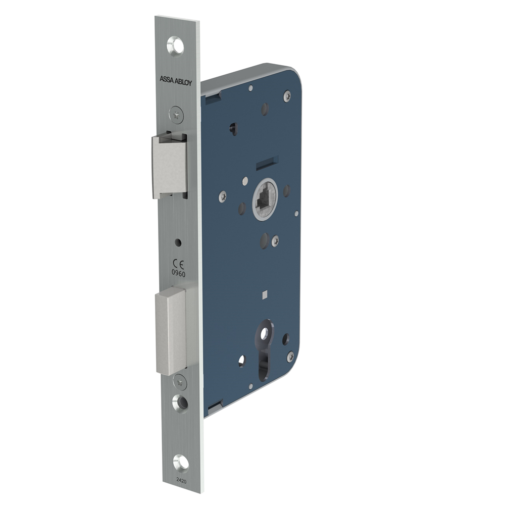 ASSA ABLOY 2420 Deurslot | DM60mm | PC72mm | krukgat 8mm | voorplaat staal gelakt 24x235mm rechthoekig | DR 1+3/2+4 - 7262531