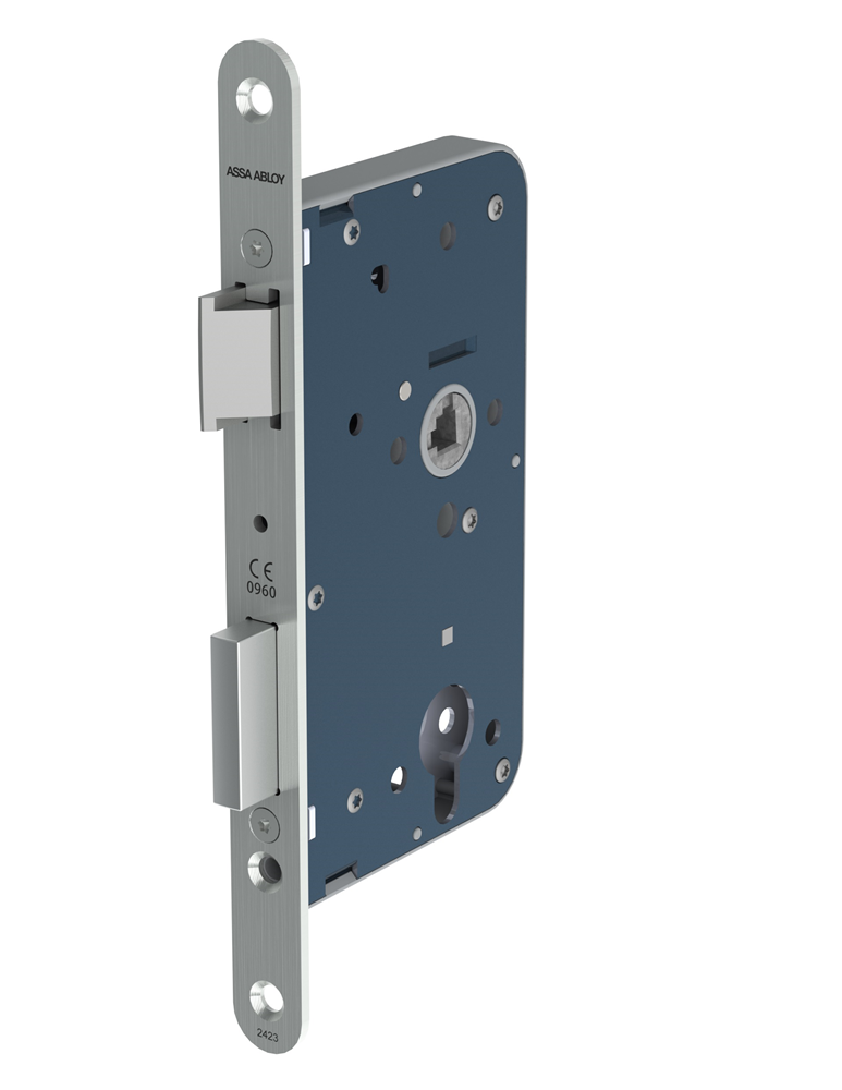 ASSA ABLOY 2423 Deurslot | DM60mm | RC73,5mm | krukgat 8mm | voorplaat RVS 20x235mm afgerond | DR 1+3/2+4 - 7962016