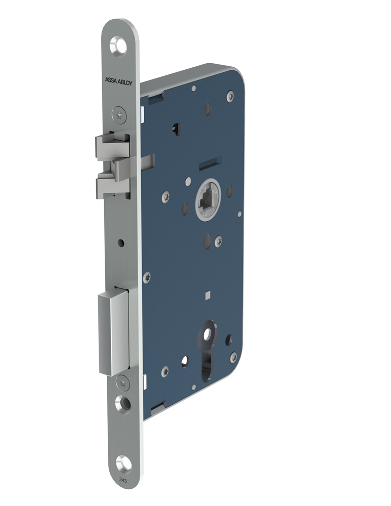 ASSA ABLOY 2430 Deurslot | DM60mm | PC72mm | krukgat 8mm | voorplaat RVS 24x235mm rechthoekig | fluisterdagschoot | DR 1+3 - 7262666