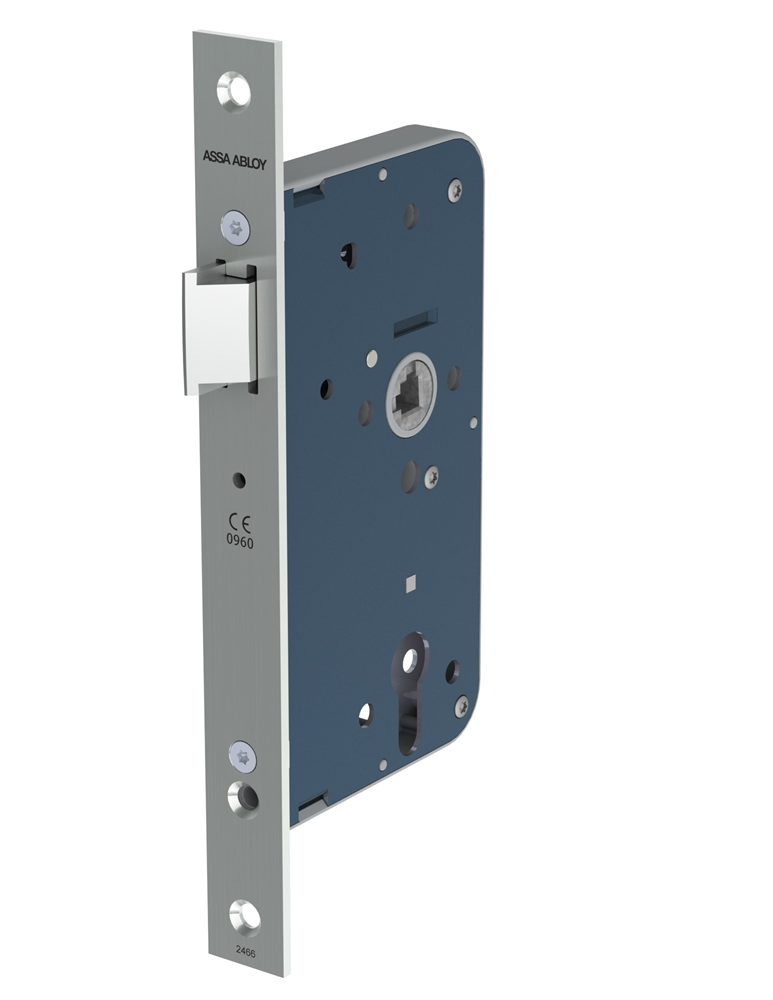 ASSA ABLOY 2466 Cilinderloopslot | DM60mm | PC72mm | krukgat 8mm | voorplaat RVS 24x235mm rechthoekig | DR 1+3 2+4 7272320