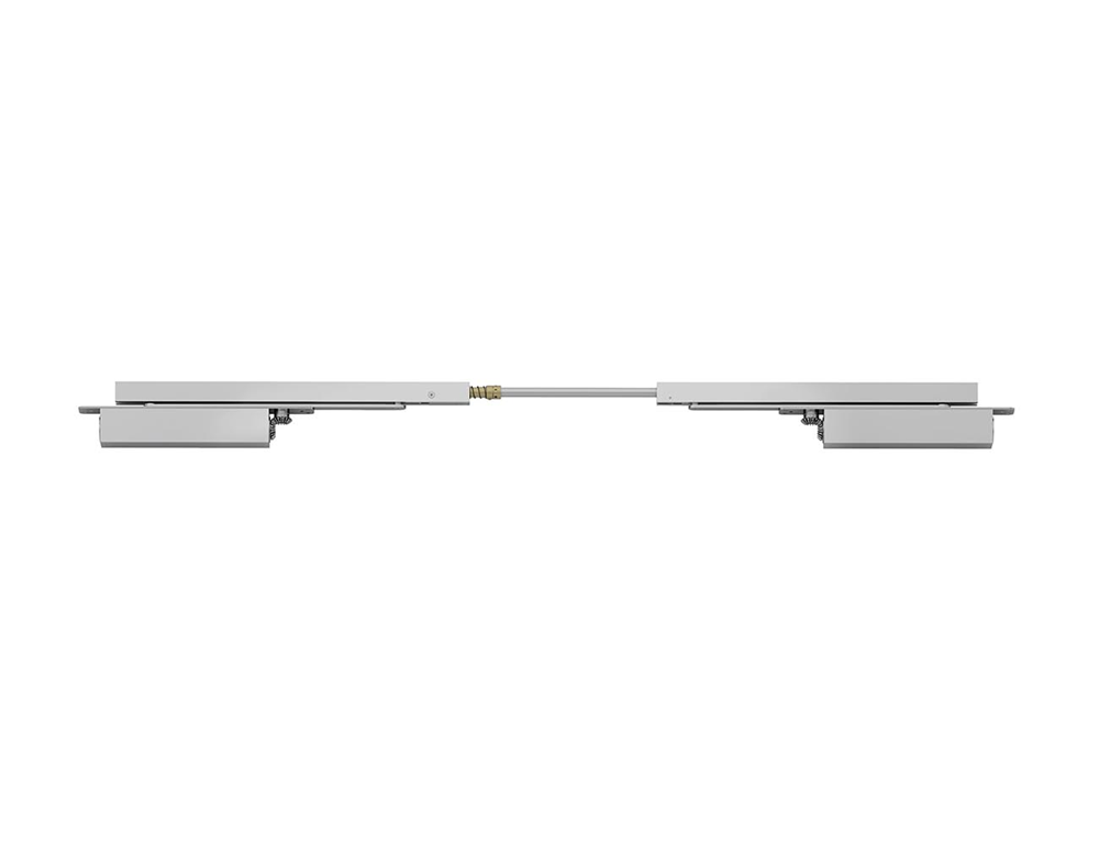ASSA ABLOY DCG881 Inbouw-glijarmsysteem voor dubbele deuren met mechanische sluitvolgorderegelaar | kleur zilver EV1. - 10027520