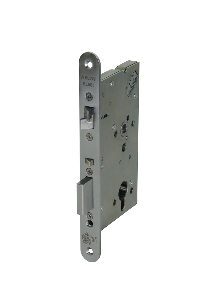 ABLOY EL562 Veiligheidspaniekdeurslot | enkelzijdig krukgestuurd | zelfvergrendelend | SKG** | DM100mm | RC74mm | voorplaat RVS 24x235mm afgerond |