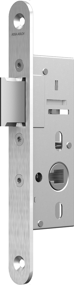 ASSA ABLOY N1002 Loopslot | DM60mm | krukgat 8mm | voorplaat RVS 24x185mm afgerond | zamac vernikkelde dagschoot | DR 1+3 2+4 10049498