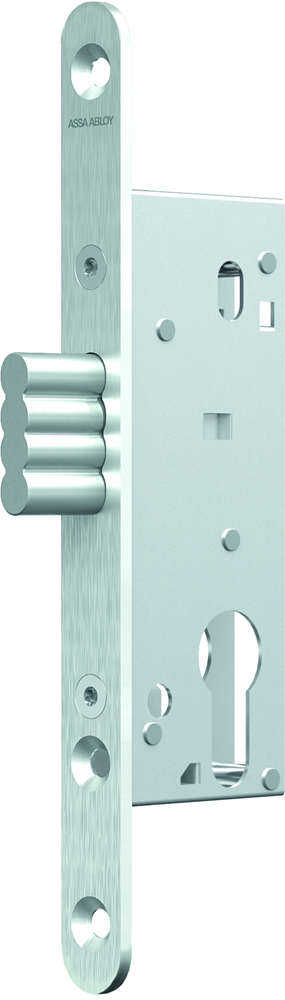 ASSA ABLOY N1003 Kastslot | DM60mm | PC | voorplaat RVS 20x185mm afgerond | DR 1+2+3+4 10049505