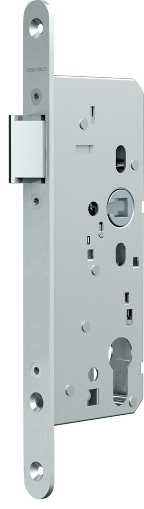 ASSA ABLOY N1005 Cilinderloopslot | DM55mm | PC72mm | krukgat 8mm | voorplaat RVS 24x235mm rechthoekig | zamac vernikkelde dagschoot | DR 1+3 2+4