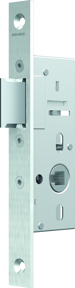 ASSA ABLOY N1502 Loopslot | DM30mm | krukgat 8mm | voorplaat RVS 24x185mm rechthoekig | zamac vernikkelde dagschoot | DR 1+3 2+4 10049539