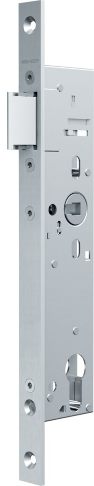 ASSA ABLOY N1505 Cilinderloopslot | DM25mm | PC 92mm | krukgat 8mm | voorplaat RVS 24x270mm rechthoekig | zamac vernikkelde dagschoot | DR 1+3 2+4