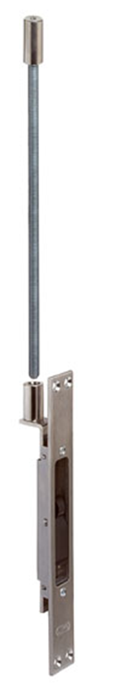Lips 5174 Kantschuif | voor metalen deuren | voorplaat RVS rechthoekig | stang lengte 88mm | sluitplaat SPT 5160 R | DR 1+2+3+4 | 25 x 200 mm -