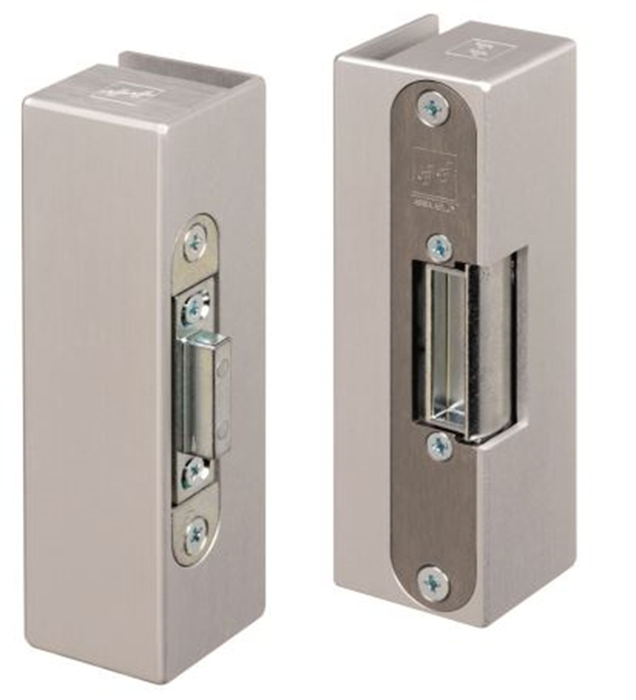 Effeff 9314VGL Elektrische opbouw glasdeuropener type 9314VGL | spanningsloos vergrendeld | 24V= eE | DIN links en DIN rechts | Voor glasdikte 12mm..