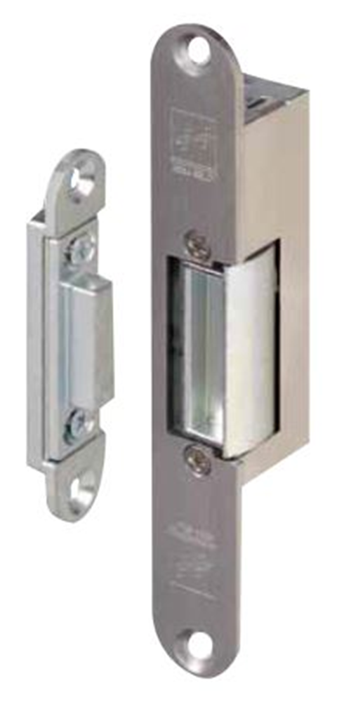Effeff 9334X Elektrische inbouw deuropener type 9334 | spanningsloos ontgrendeld | sluitplaat 121 KL RVS | 24V= | DIN links en DIN rechts. - 10011583