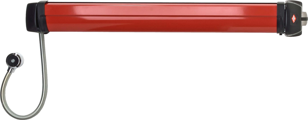 JPM FC-EX-10 JPM Elektromechanische paniekbalk Fluid Control - Uitgang | type: C | 1 punt | kleur: zwart met rode balk | lengte: 1165 mm | inkortbaar