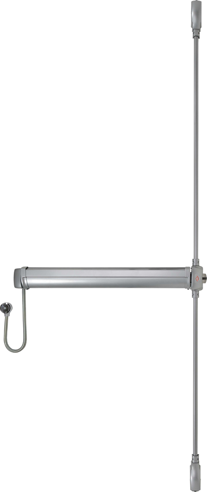 JPM FC-AC-30 JPM Elektromechanische paniekbalk Fluid Control - Ingang | type: C | 3 punts | knop | kleur: aluminium | lengte: 1165 mm | inkortbaar