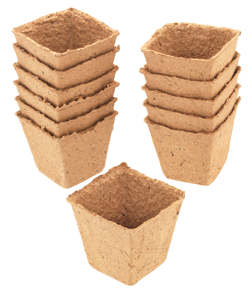 Connex Bio-Potje Vierkant 8X8Cm 12St - FLOR79135