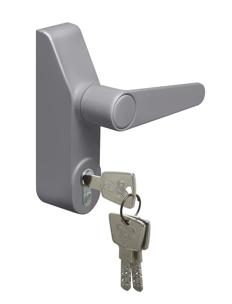Lips FLOTT1110G Paniekopener buitenmodule Freedom Line | model T | met PC-uitsparing | met anti-vandalisme kruk | kleur zilvergrijs - 7225605