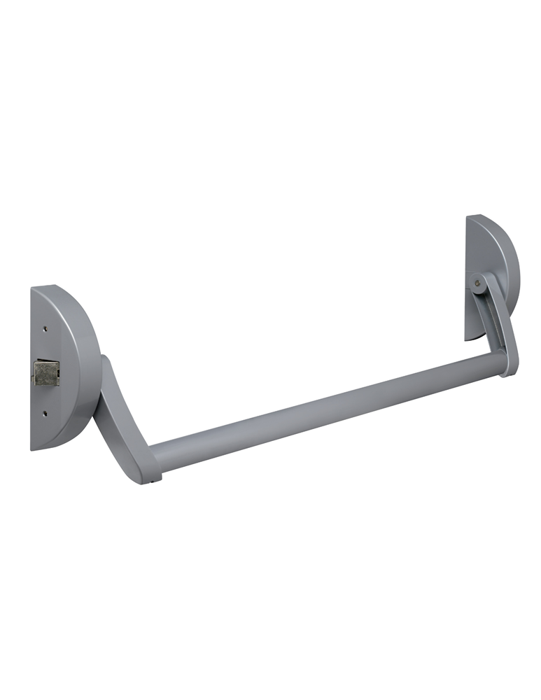 Lips FLAR101E Paniekopener Freedom Line model R | met duwstang | 1 sluitpunt met nachtschootblokkering | 1210mm kleur zilvergrijs/zilvergrijs. -