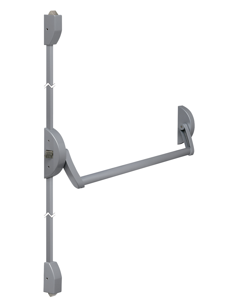 Lips FLAR101M Paniekopener Freedom Line model R | met duwstang | 2 - 3 sluitpunten met nachtschootblokkering | 910mm kleur rood/zilvergrijs. - 7225481