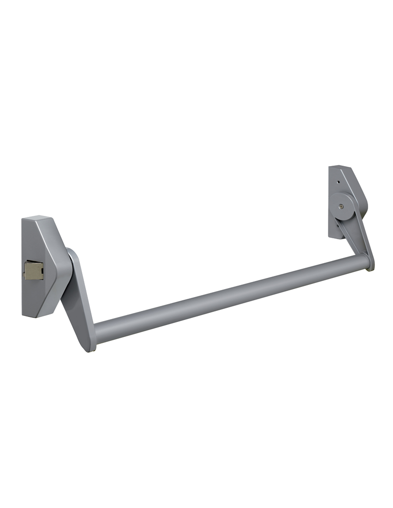 Lips FLAT101E Paniekopener Freedom Line model T | met duwstang | 1 sluitpunt met nachtschootblokkering | 1160mm kleur zilvergrijs/zilvergrijs. -
