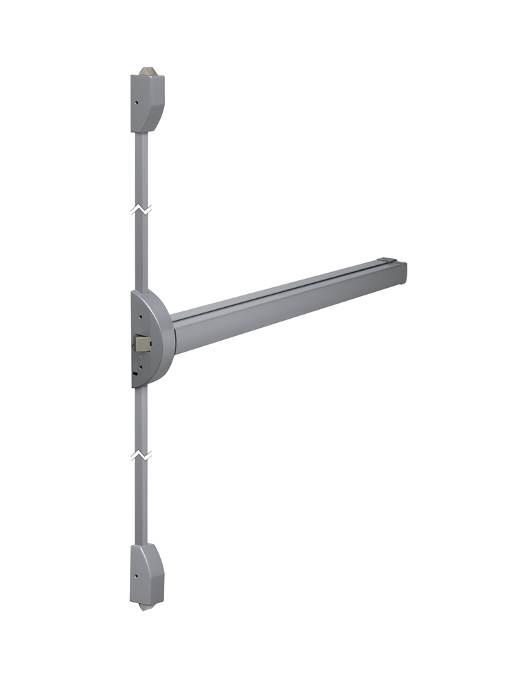 Lips FLBR101M Paniekopener Freedom Line Model R | met duwbalk | 2 - 3 sluitpunten met nachtschootblokkering | 860mm kleur rood/zilvergrijs. - 7225489