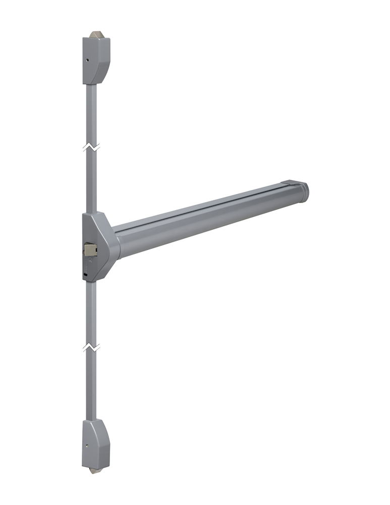 Lips FLBT101M Paniekopener Freedom Line model T | met duwbalk | 2 - 3 sluitpunten met nachtschootblokkering | 1160mm kleur rood/zilvergrijs. - 7225486