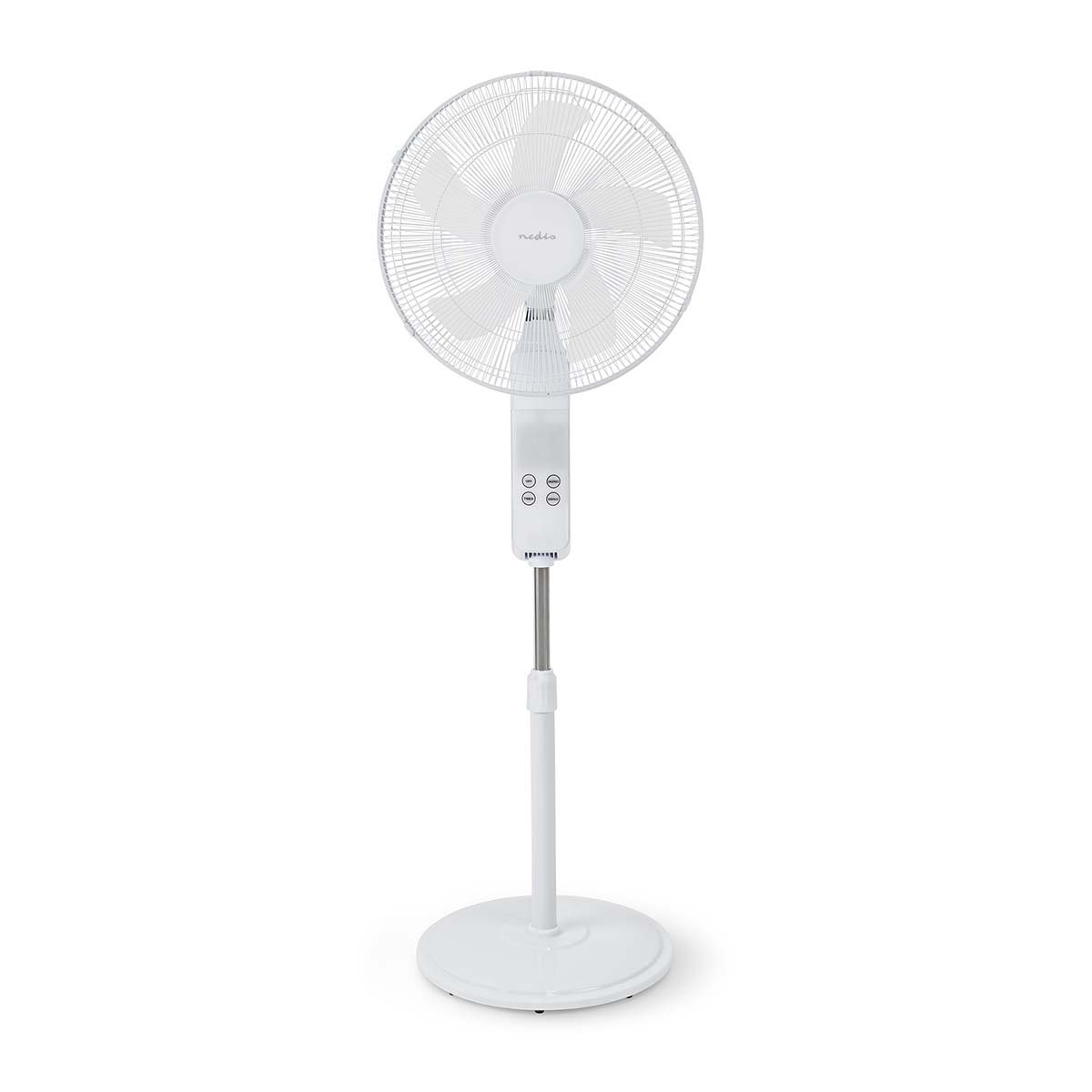 Nedis SmartLife Ventilator | Wi-Fi | 400 mm | Verstelbare hoogte | Draait automatisch | 3 Snelheden | Tijdschakelaar | Afstandsbediening | Android /