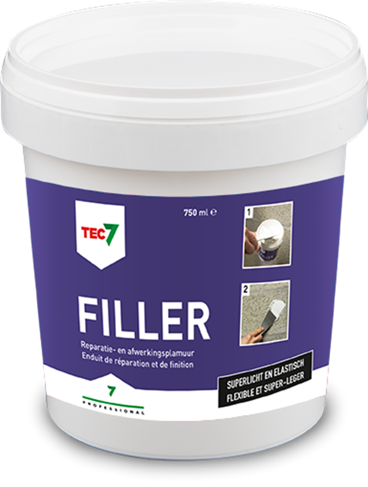 Tec7 Filler pot Alles-in-één vulmiddel en afwerkingsplamuur 750ml - 601075000