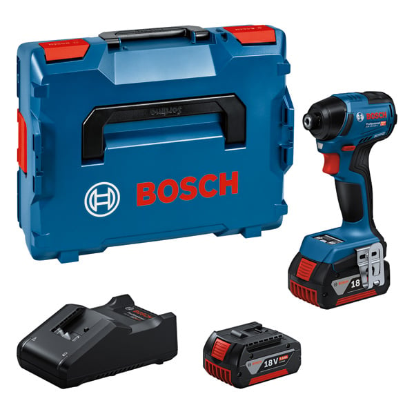 Bosch Blauw GDR 18V-220 C Professional | Accu Slagschroevendraaier | met Bluetooth-module | 2 x 5.0 Ah Accu + lader | In L-Boxx 136 06019L6003