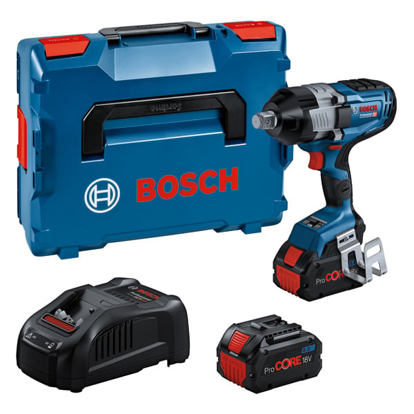 Bosch Blauw GDS 18V-1600 HC Professional | Accu Slagmoersleutel | met Bluetooth-module | 2 x 8.0 Ah Accu + lader | In L-Boxx 136 06019M1002