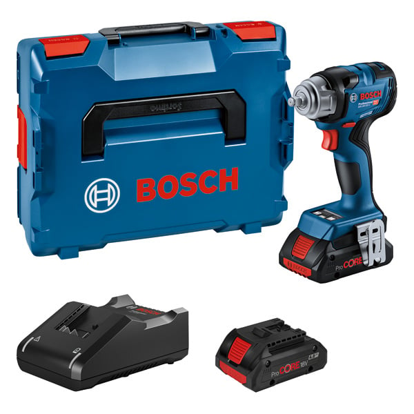 Bosch Blauw GDS 18V-320 C Professional | Accu Slagschroevendraaier | 2 x 4.0 Ah Accu + lader | In L-Boxx 136 06019L5101