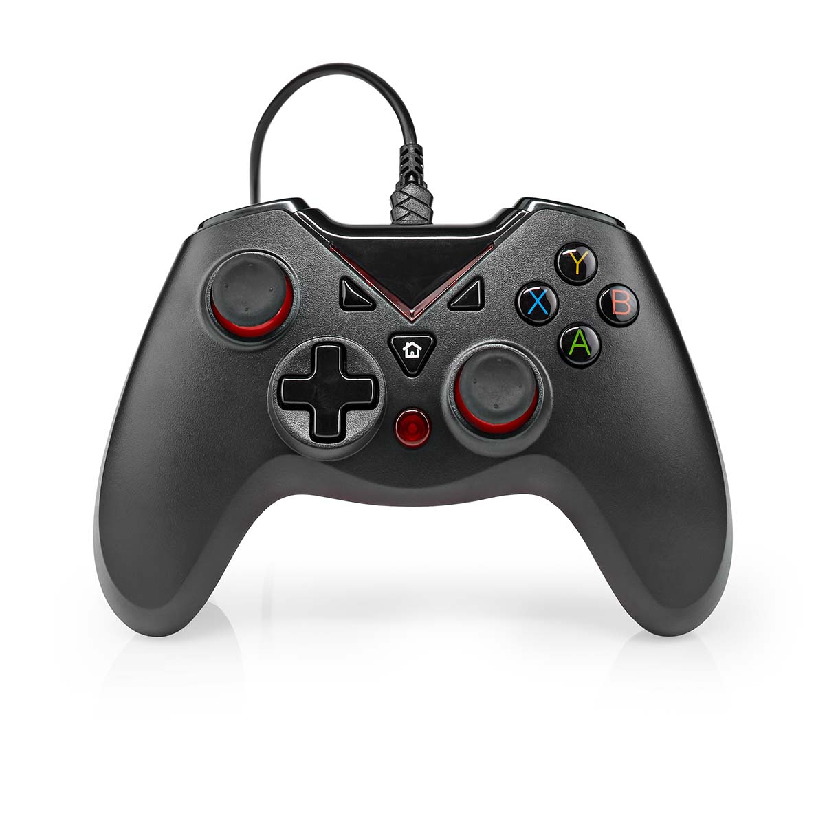 Nedis Gamepad | USB Type-A | USB Gevoed | PC | Aantal knoppen: 12 | Kabellengte: 1.60 m | Zwart - GGPD110BK